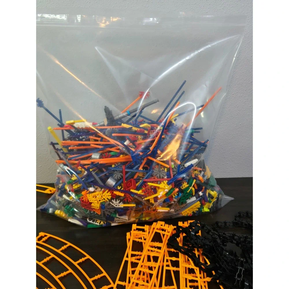 K'NEX Roller Coaster Bulk Lot with Motor Track Cars Chain Rods and Connectors